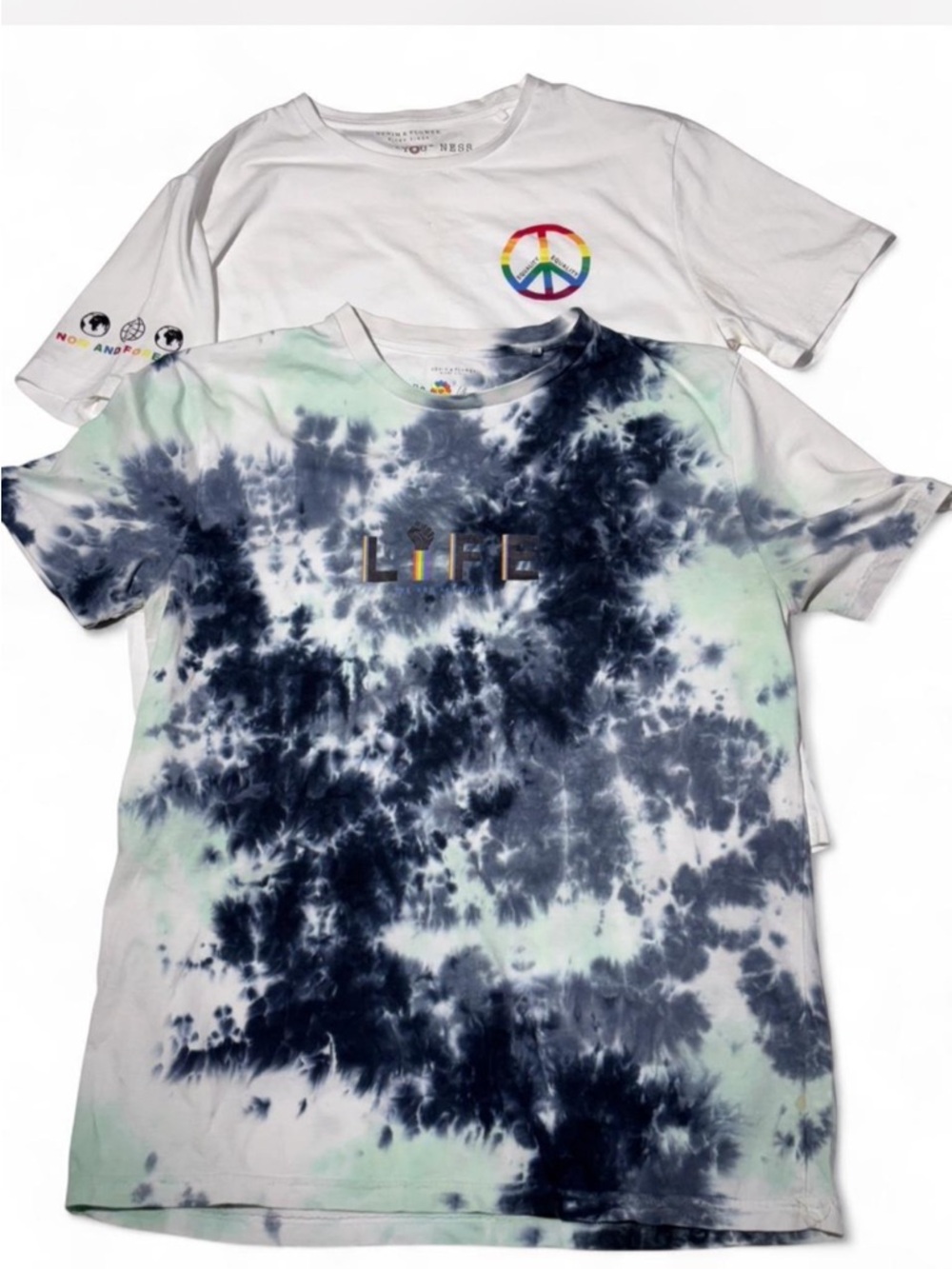 DENIM FLOWER SS T-SHIRT BUNDLE SIZE LARGE MENS